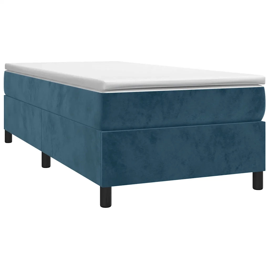 Struttura Letto a Rete a Molle-Giroletto Blu Scuro 100x200 cm in Velluto 566634