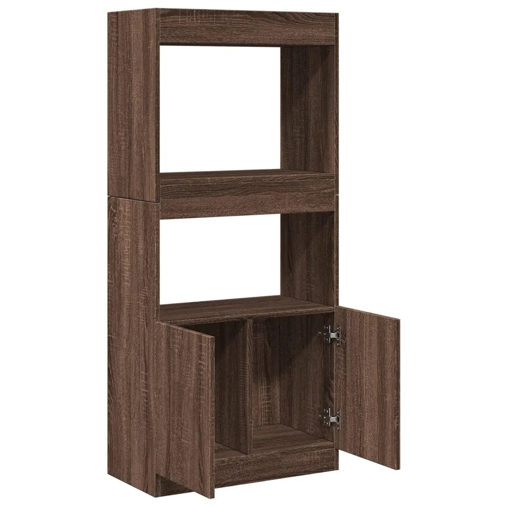 Credenza Rovere Marrone 63x33x140 cm in Truciolato 855112