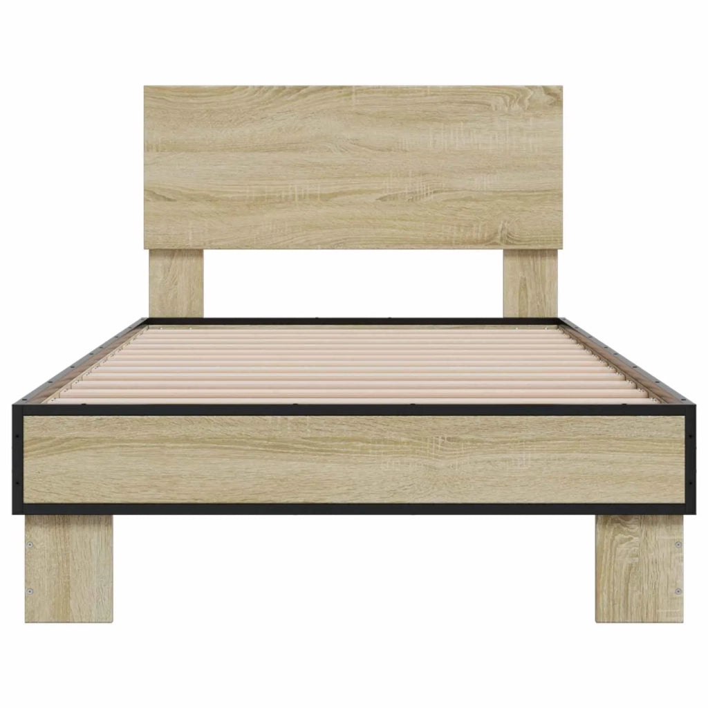 Struttura letto con testata Rovere Sonoma 80 x 200 cm 8009083