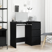 vidaXL Scrivania Rovere Nera 90x45x76 cm in Legno Multistrato