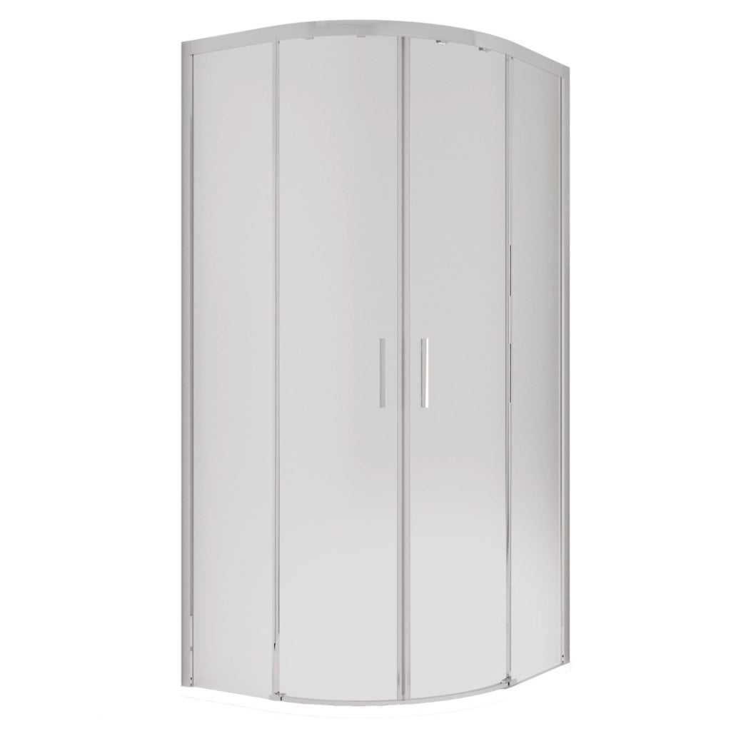 Box doccia semicircolare opaco tondo acidato h195 6mm icon, misura 90x90