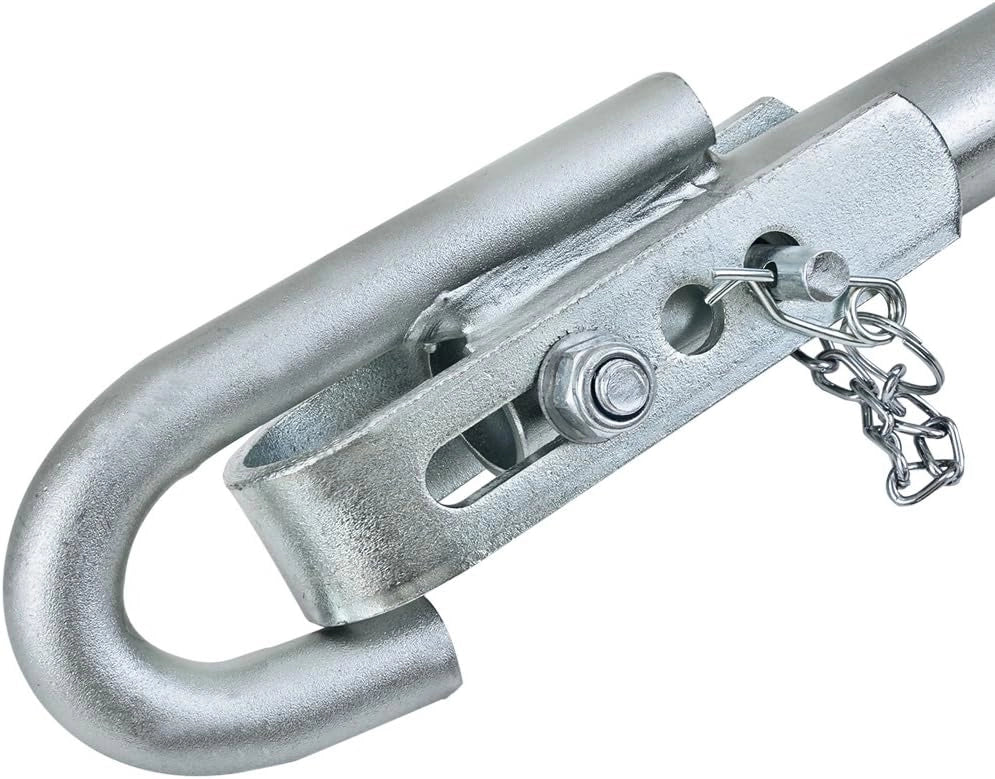 Deuba Barra di Traino Auto 3pz. Forza Trazione 2000 kg Gancio da Rimorchio Macchina incl. Borsa