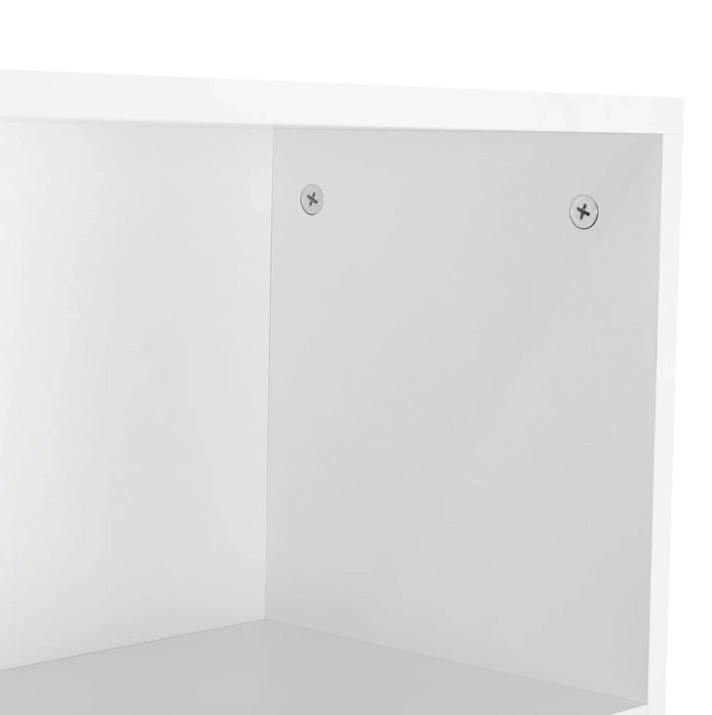 Libreria bianca a 5 vani 60x24x144 cm