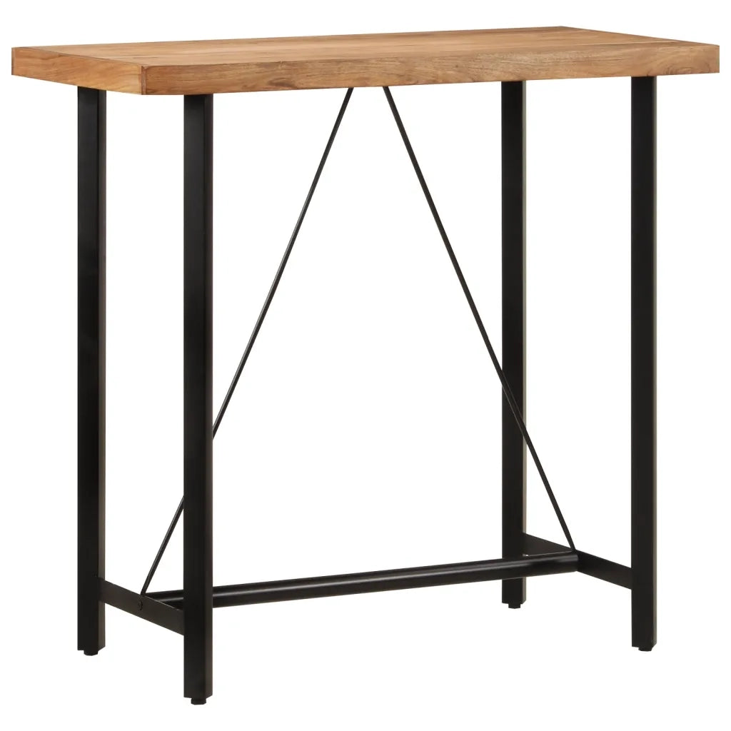 Tavolino da Bar 110x55x107cm Legno Massello di Acacia e Ferrocod mxl 107407