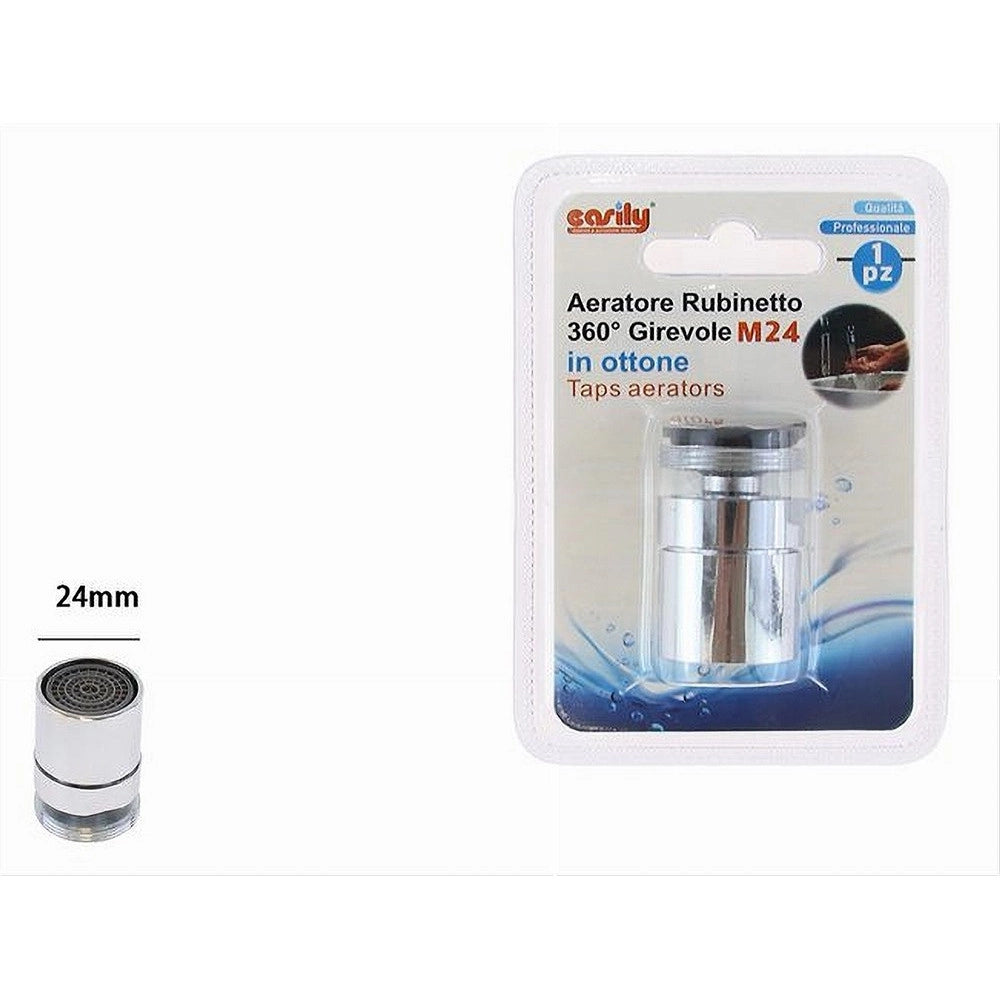 Trade Shop - Aeratore Rompigetto Rubinetto 360° Girevole M24 Con Snodo Per Bidet Ottone 69169 -