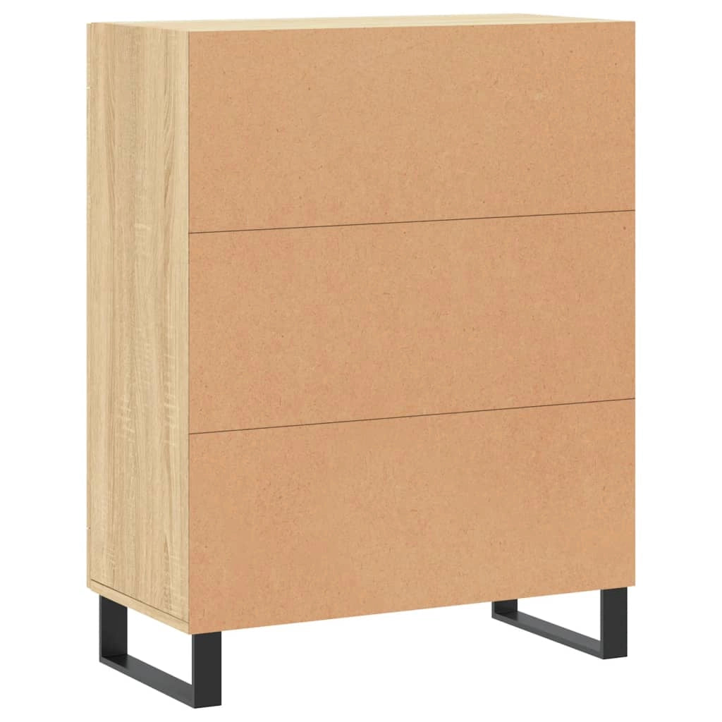Buffet credenza cassettiera armadio mobile contenitore organizer cucina soggiorno rovere Sonoma 69,5 x 34 x 90 cm legno ingegnerizzato marrone 02_0031670