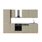 Cucina componibile Fame-Line Pannello in quercia/Rovere dorato 300 cm senza piano di lavoro Vicco