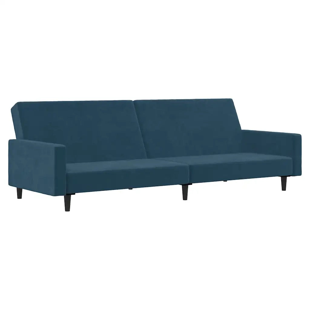 Divano letto | Sof¨¤ letto | Letto singolo a 2 Posti Blu in Velluto