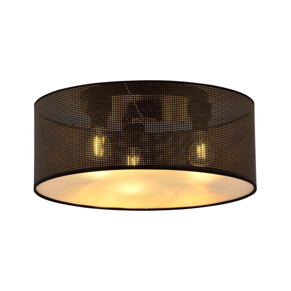 Lampada a sospensione ASTON in acciaio nero e oro