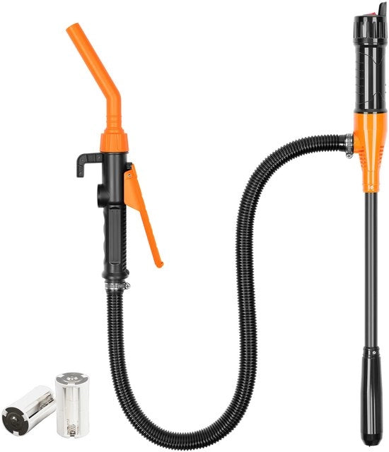 Pompa elettrica portatile a batterie, migliorata per funzionare con batterie, pompa elettrica per trasferimento di gas, carburante, diesel e acqua (1 pezzo)