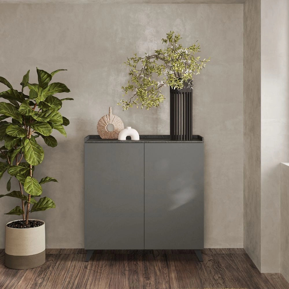 Contenitore ardesia e piombo 126x121x42 cm