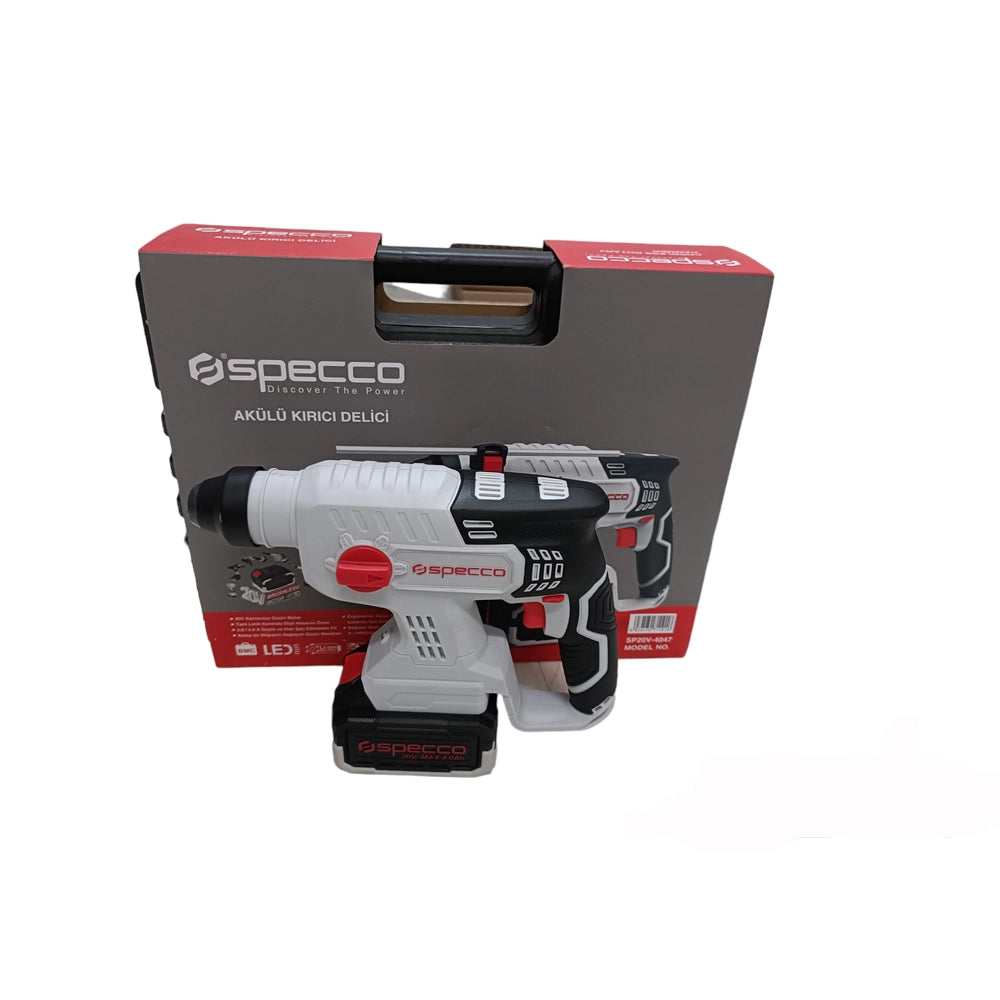 TRAPANO TASSELLATORE A BATTERIA 20V 2J SDS PLUS + 2 BATTERIE E CARICATORE ALFRED DORLATTI