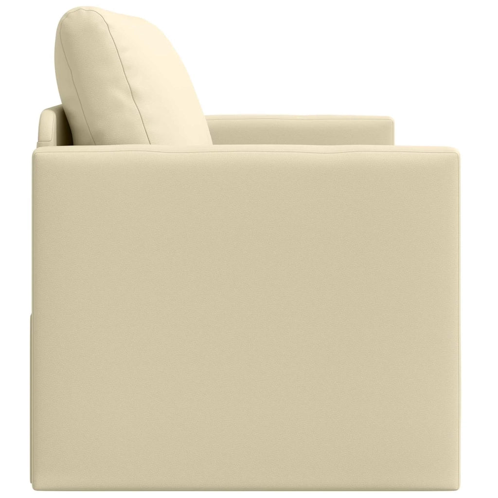 Divano letto Crema 124 x 71 x 78 cm Pelle Artificiale 4106709
