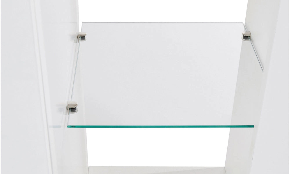 Credenza ESSENTIAL 4 Ante 220 cm - Mobile Moderno con Ripiani in Vetro e Spazi Capienti