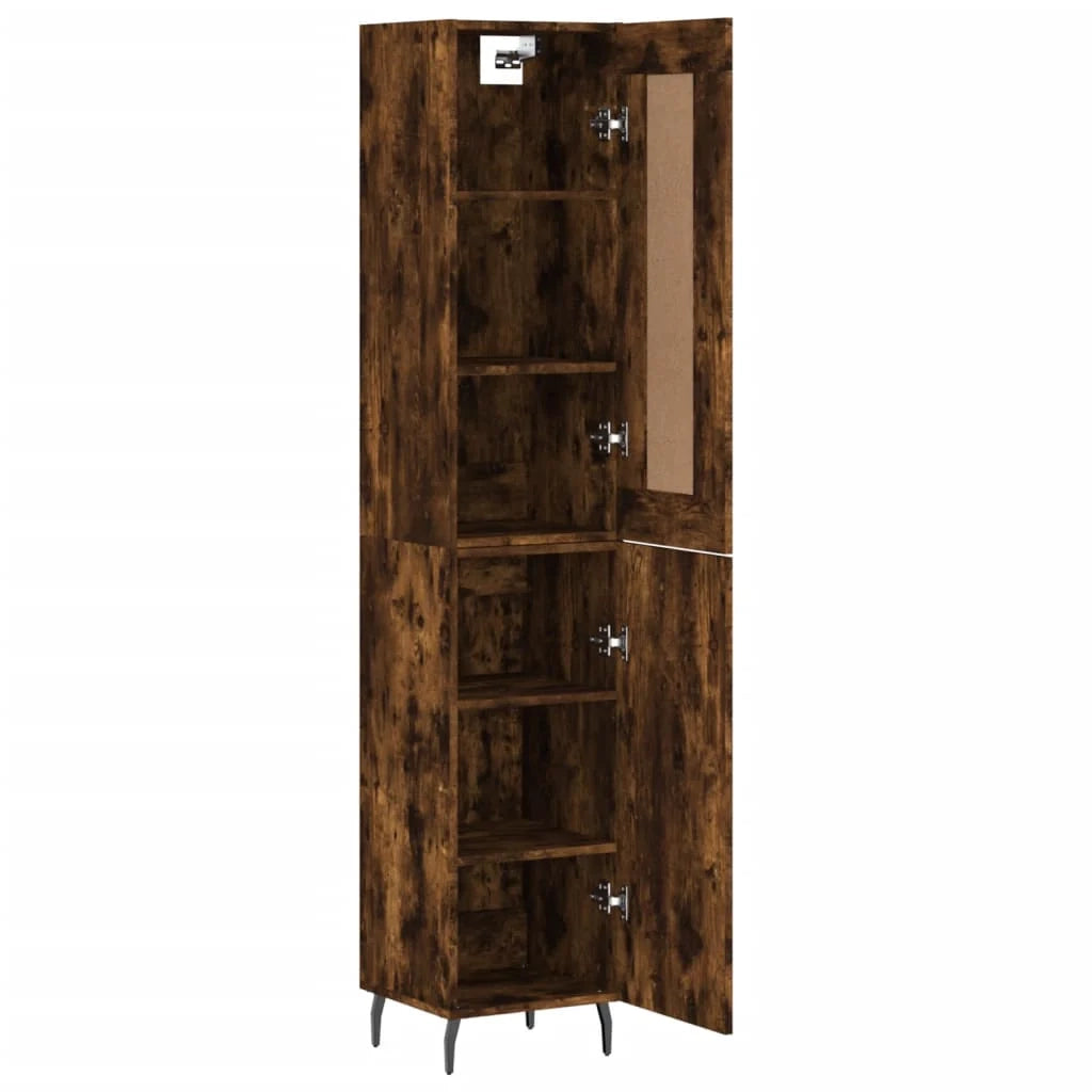 Buffet credenza cassettiera armadio mobile contenitore organizer cucina soggiorno salotto alto 34,5 x 34 x 180 cm legno ingegnerizzato marrone 02_0033192
