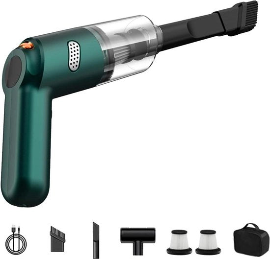 Aspiratore di auto con 120 W di potenza di aspirazione, aspiratore di auto portatile ricaricabile per interni di casa e auto