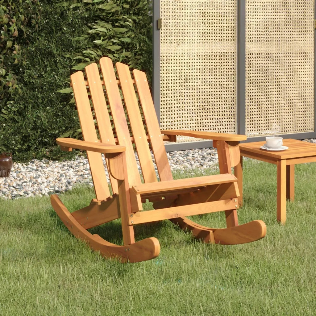 Sedia a Dondolo Adirondack in Legno Massello di Acacia 360035