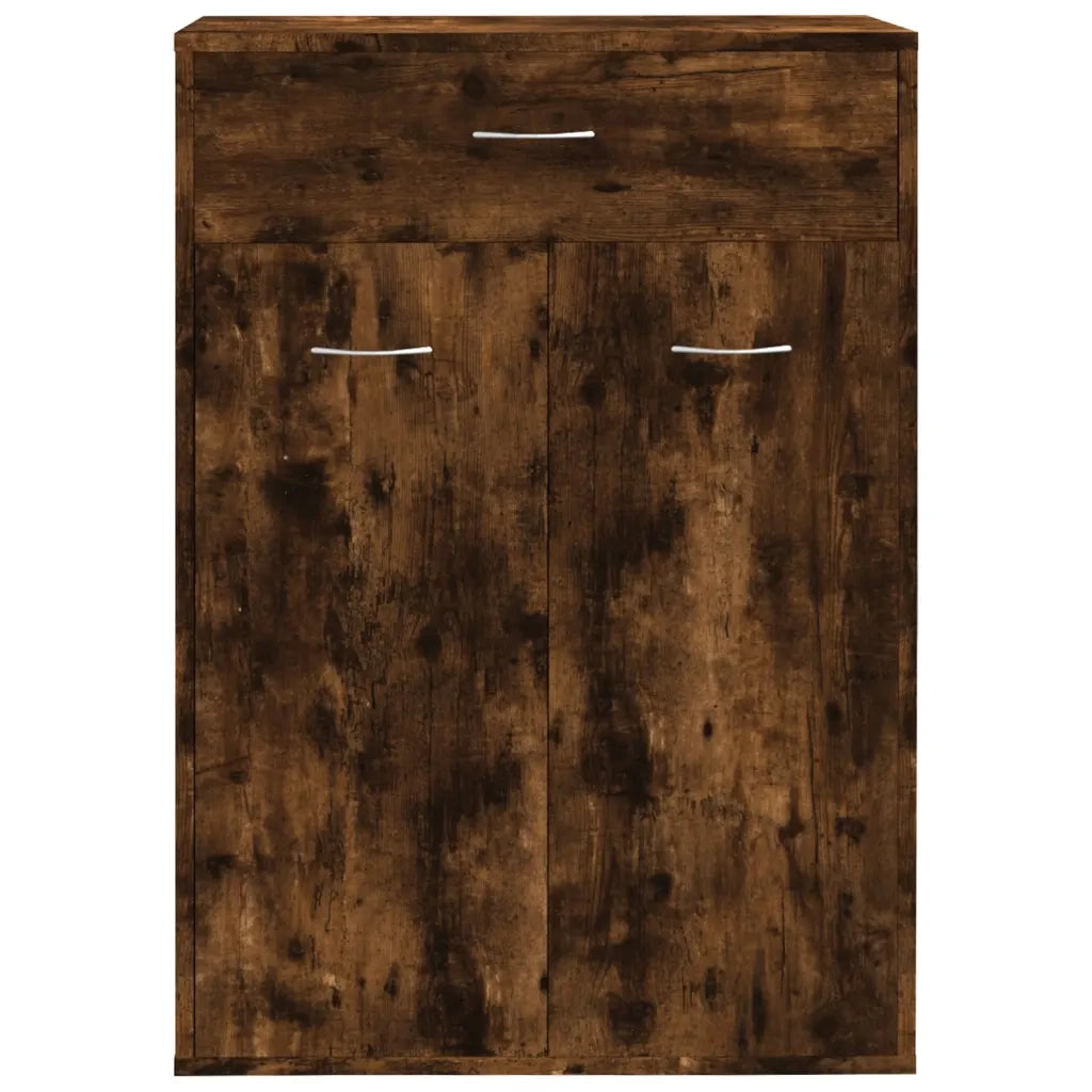 Scarpiera Rovere Fumo 60x35x84 cm in Legno Multistrato 815417