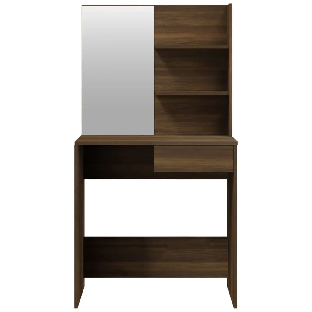 Toletta dal design contemporaneo con specchio 74,5 x 40 x 141 cm marrone 02_0006344