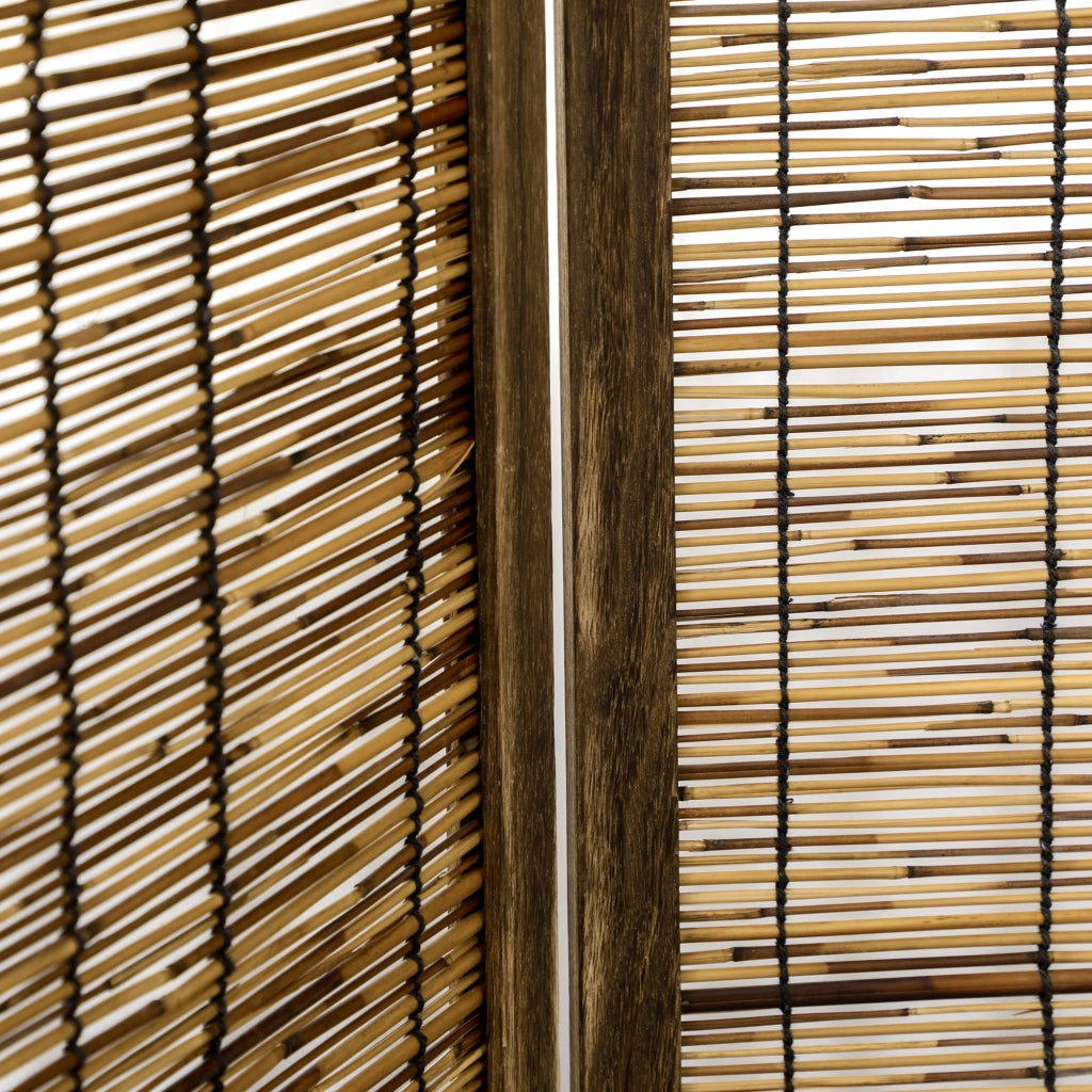 Paravento in Legno 4 Ante Pieghevole ¨C Zephmum ¨C Naturale 160x170 cm