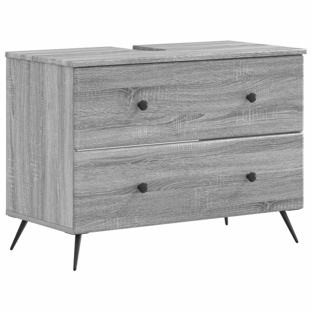 Set di armadietti da bagno in 3 pezzi BREDA Sonoma grigio 3417807