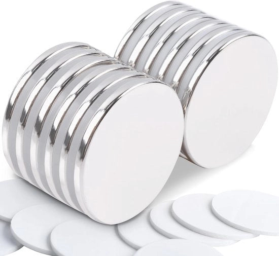 Magnetodi neodymium - extra forti adesivi - 12 pezzi - rotondi