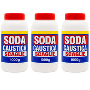 Soda caustica in scaglie disincrostante multiuso formato 1 kg pezzi 3 *** prod tipo 2, confezione 1