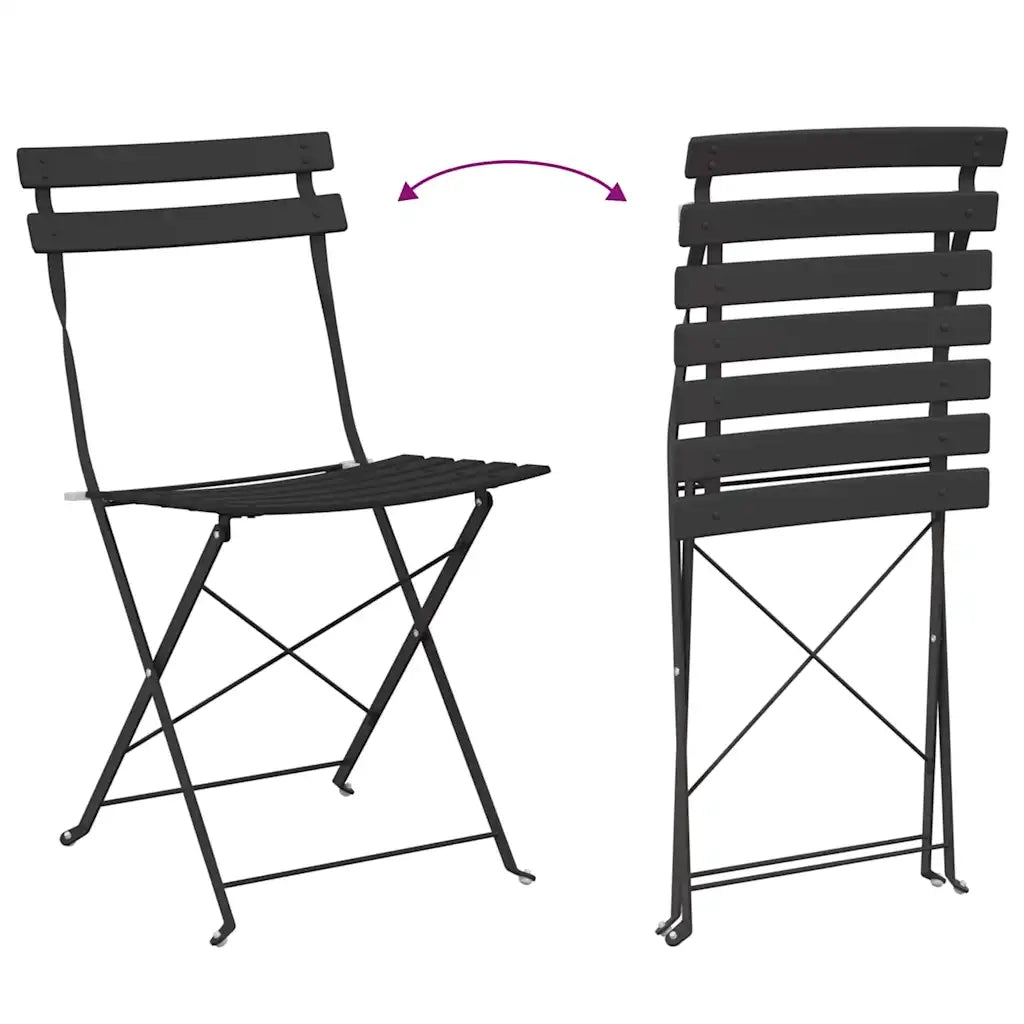Set Bistro Pieghevole 3 pcs Antracite Acciaio 42002972