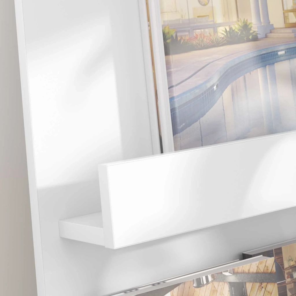 Scaffale per riviste con lo scaffale Bianco 43 x 11 x 102 cm 899511