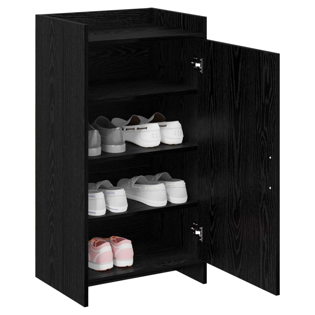 Mobile per scarpe con archiviazione Rovere Nero 48 x 36 x 92 cm 8011332