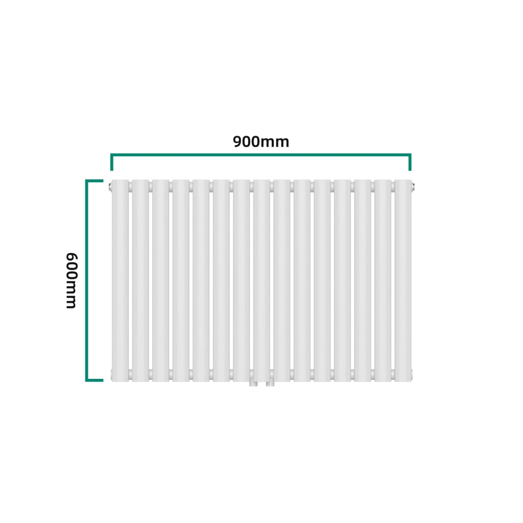 Termosifone Nore ad Acqua Calda Pannello Singolo con Elementi Tubolari 60 x 90 cm - Bianco [neu.haus]