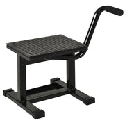 CAVALLETTO ALZAMOTO IN ACCIAIO MAX 150KG CON SUPERFICIE IN GOMMA E MANOVELLA, 48X34X43 CM, NERO