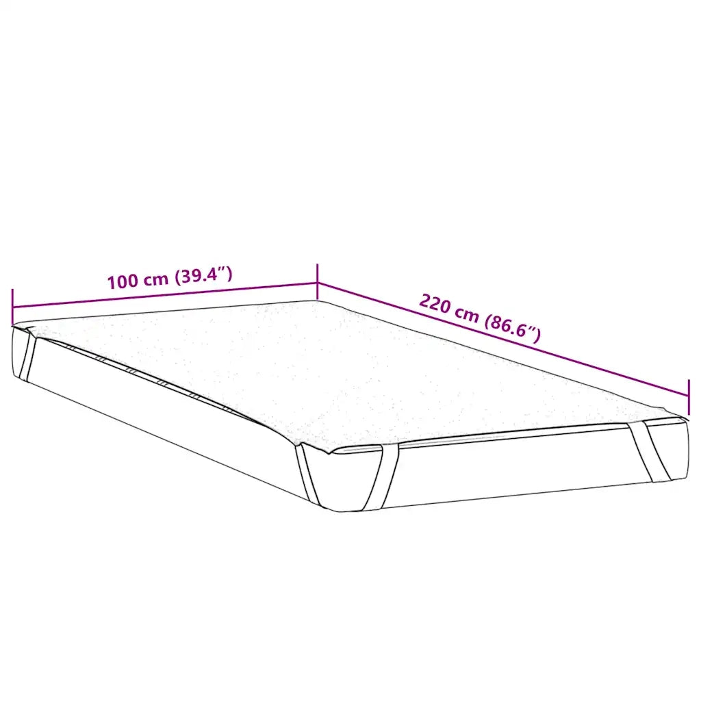 Coprimaterasso Bianco 100x220 cm Impermeabile