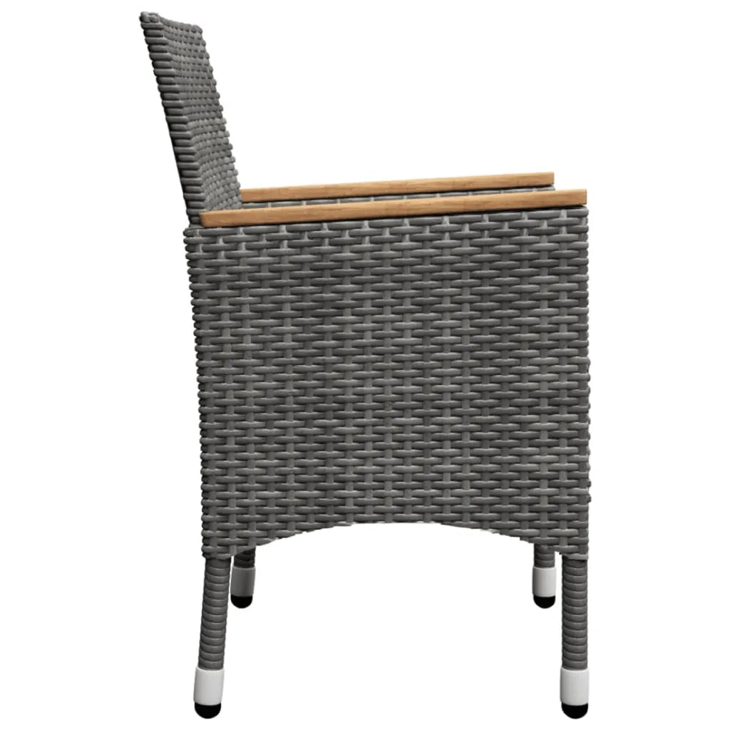 Set Mobili da Pranzo per Giardino 5 pz Grigio cod mxl 69231