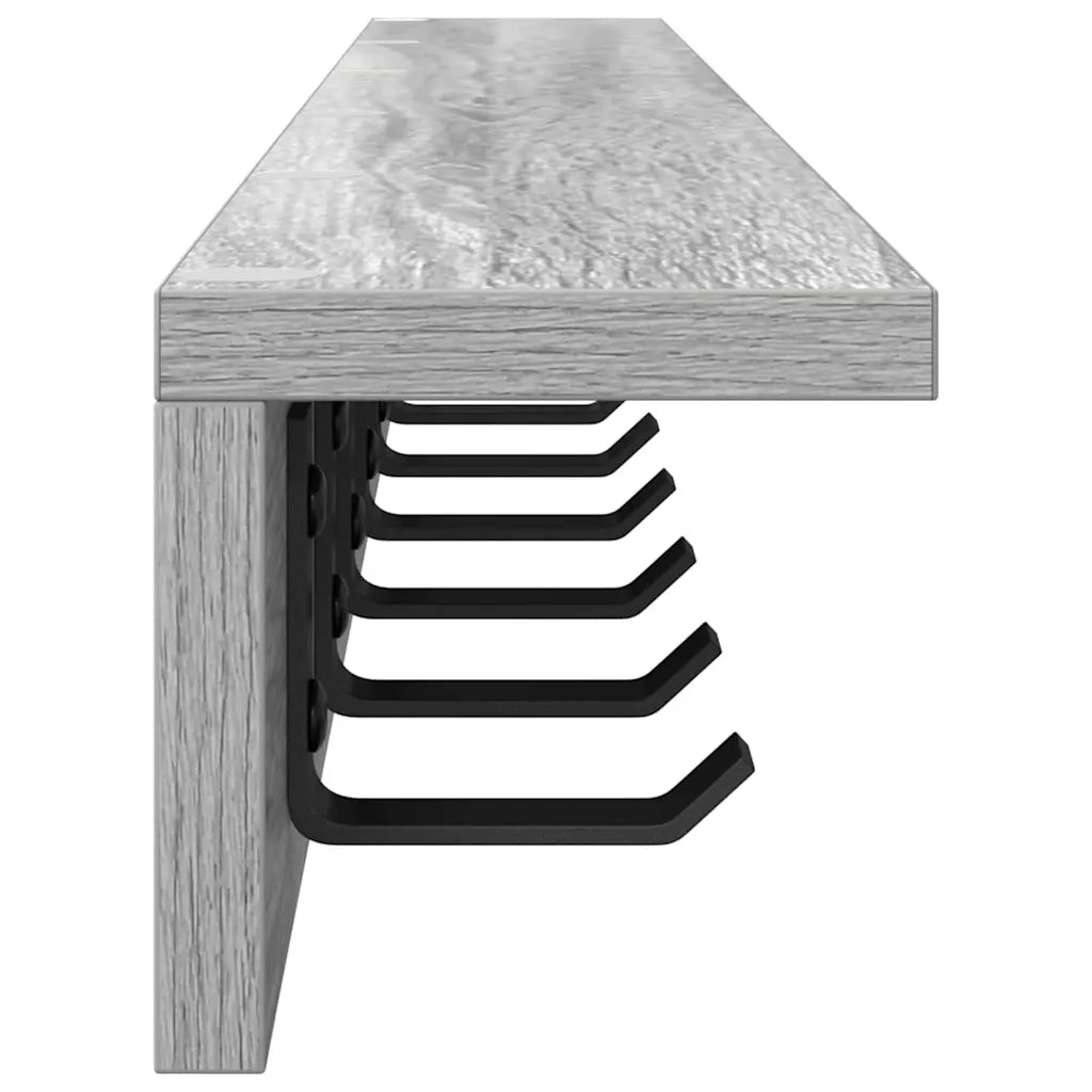 Appendiabiti a muro Grigio Sonoma 100 x 10,5 x 10,5 cm CFW6408289