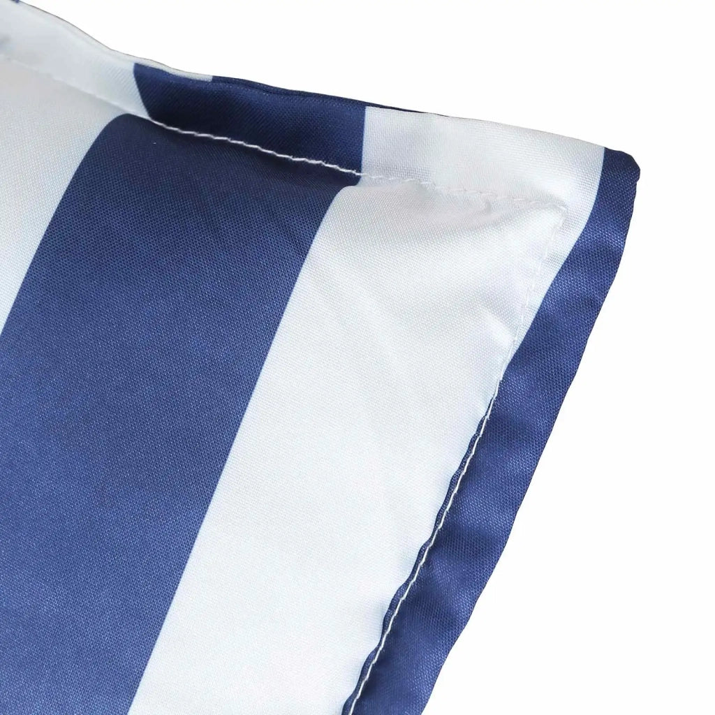 Cuscino da Esterno 4 pcs Blu e Bianco 120 x 50 x 7 cm Tessuto 42040528