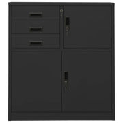 Armadio per Ufficio Antracite 90x40x102 cm in Acciaio 336408