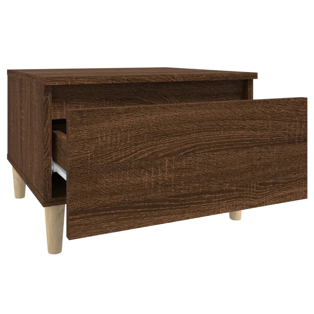 Tavolini 2 pz | Tavolo laterale Rovere Marrone 50x46x35cm in Legno Multistrato
