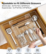 Organizzatore di pentole adattabile - 7 a 9 contenitori - organizzatore di cucina lavello - grande formato