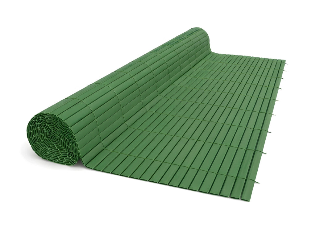 Rotolo Arella PVC Rete Recinzione Listelle Frangivista Da Esterno - 100x500 - Green