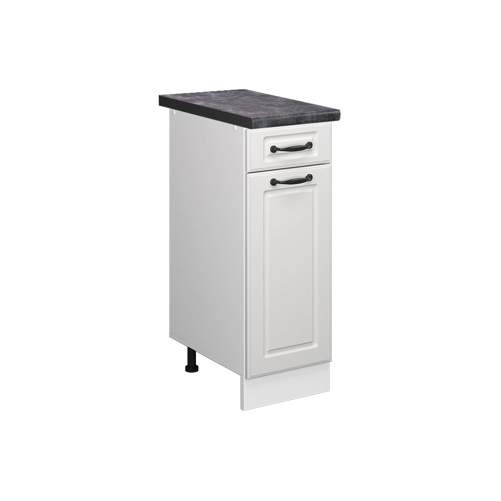 Vicco Mobiletto base per cucina Bianco casa di campagna 30 cm , PL Antracite