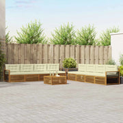 Set di divani da esterno con cuscino 9 pcs Naturale e Crema 3373230