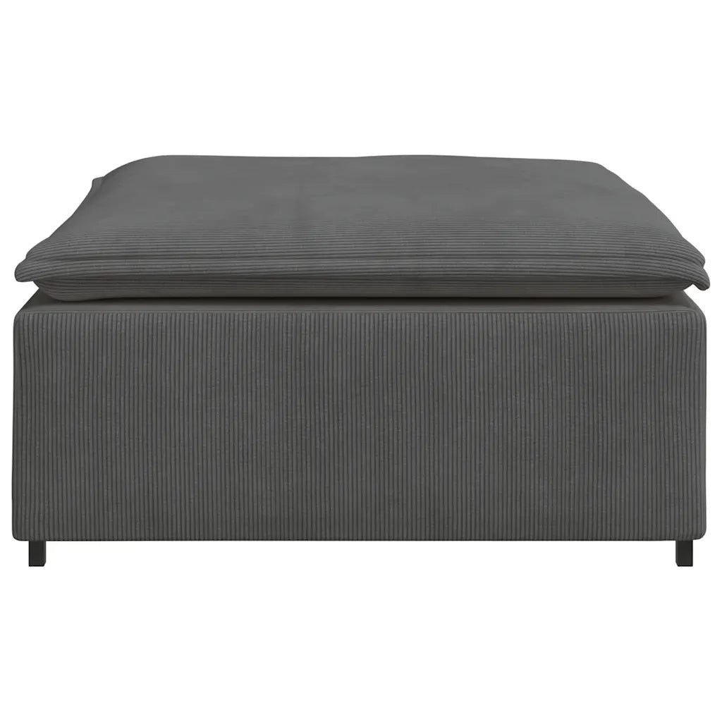 Modulo Poggiapiedi Divano Modulare Grigio Scuro 100x100x48 cm 4104498