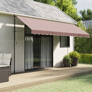 Tessuto di Ricambio per Mantovana da Tenda Strisce Marroni 4,5m 367783