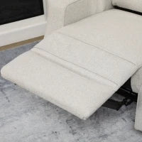 Poltrona Relax Elettrica, Poltrona Reclinabile 150° Moderna con USB per Soggiorno Camera da Letto, Beige, 84x92x104cm