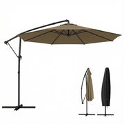 Ombrellone da giardino inclinabile rotondo 3 m ¨C zephmum ¨C kaki