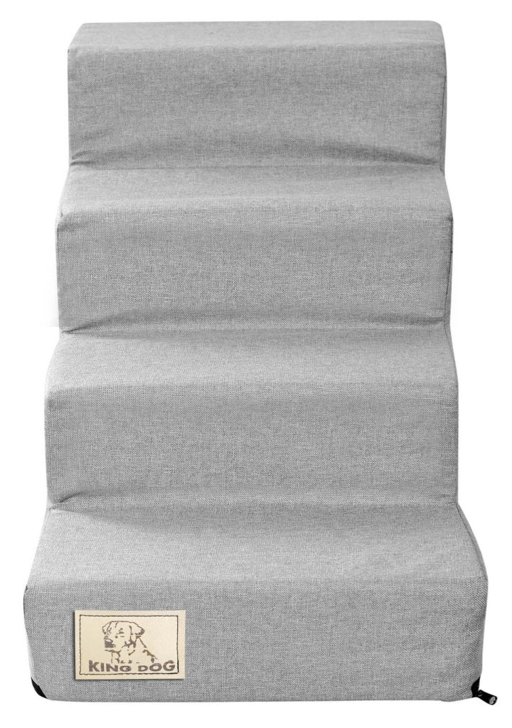 AIO FACTORY Scala per cani 60x40x30 cm, impermeabile, grigia, antiscivolo