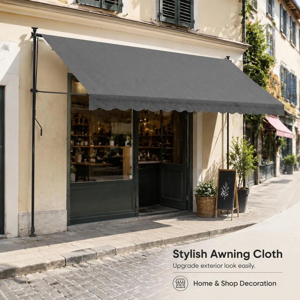 Retractable Awning, Anthracite, 400x150 Cm, Fabric And Steel