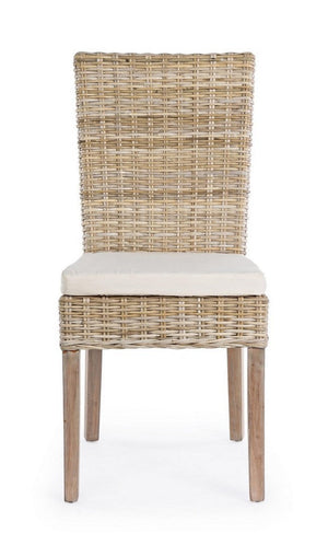 Sedia con Cuscini Tavira in Fibre Naturali