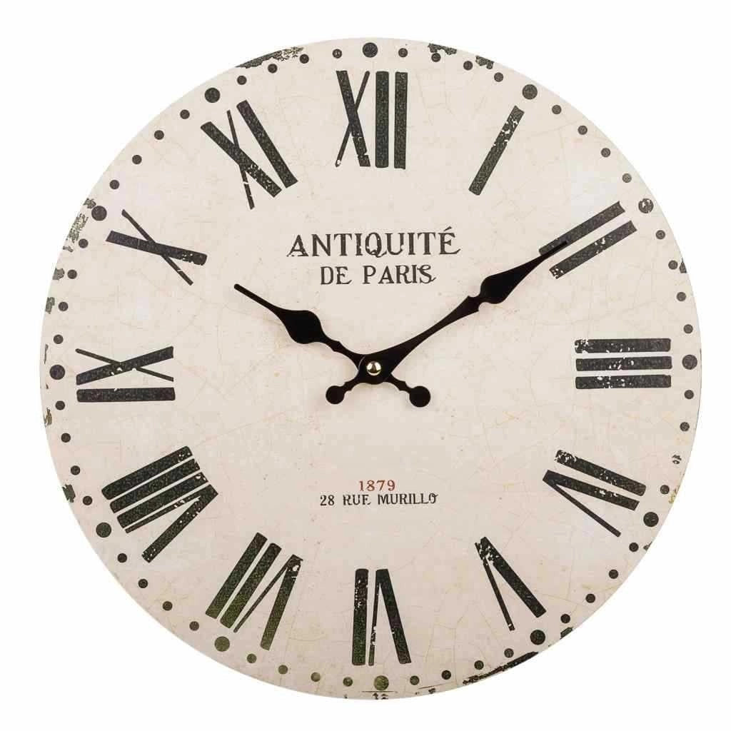 Orologio da parete in legno bianco d34x2h